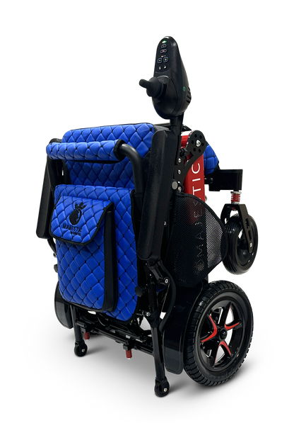 MAJESTIC IQ-7000 Auto Folding Remote Controlled Electric Wheelchair Black & Red Blue