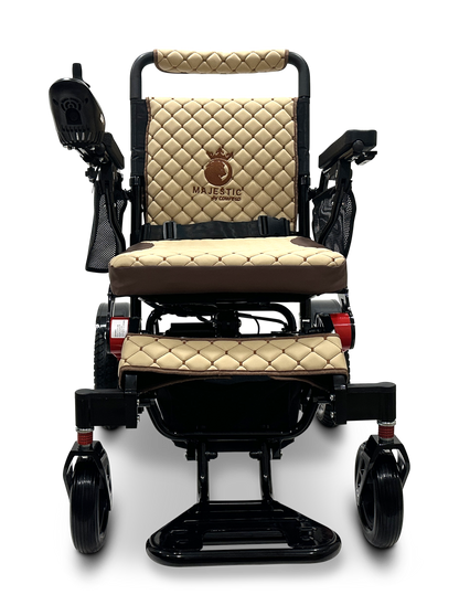 MAJESTIC IQ-7000 Auto Folding Remote Controlled Electric Wheelchair Black & Red Coffee