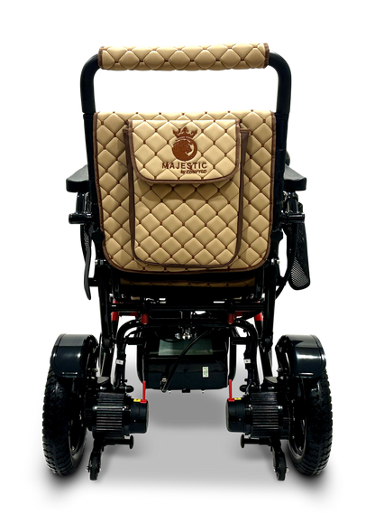 MAJESTIC IQ-7000 Auto Folding Remote Controlled Electric Wheelchair Black & Red Coffee