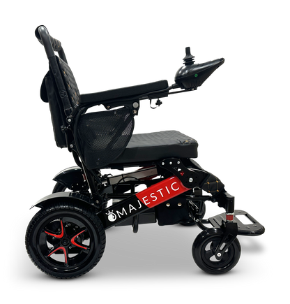 MAJESTIC IQ-7000 Auto Folding Remote Controlled Electric Wheelchair Black & Red Black