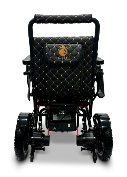 MAJESTIC IQ-7000 Auto Folding Remote Controlled Electric Wheelchair Black & Red Black
