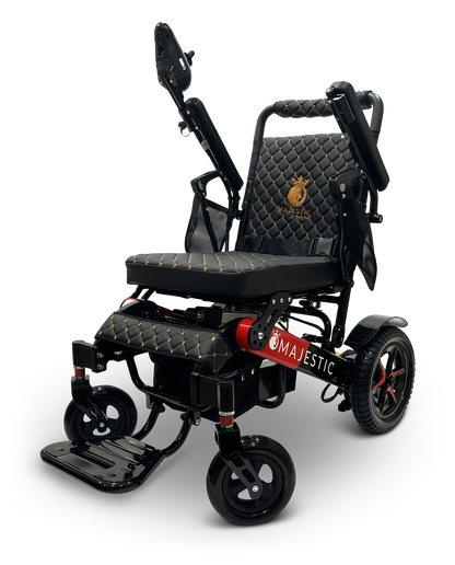 MAJESTIC IQ-7000 Auto Folding Remote Controlled Electric Wheelchair Black & Red Black