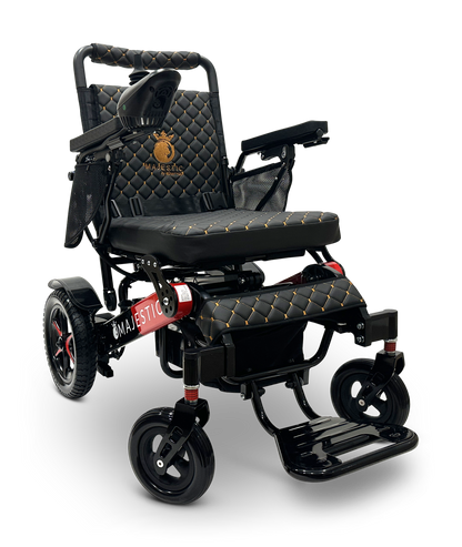 MAJESTIC IQ-7000 Auto Folding Remote Controlled Electric Wheelchair Black & Red Black