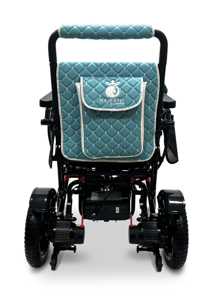 MAJESTIC IQ-7000 Auto Folding Remote Controlled Electric Wheelchair Black & Red Teal