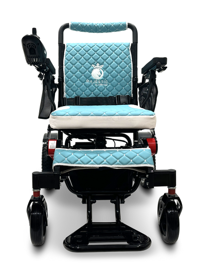 MAJESTIC IQ-7000 Auto Folding Remote Controlled Electric Wheelchair Black & Red Teal