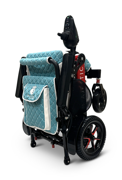 MAJESTIC IQ-7000 Auto Folding Remote Controlled Electric Wheelchair Black & Red Teal