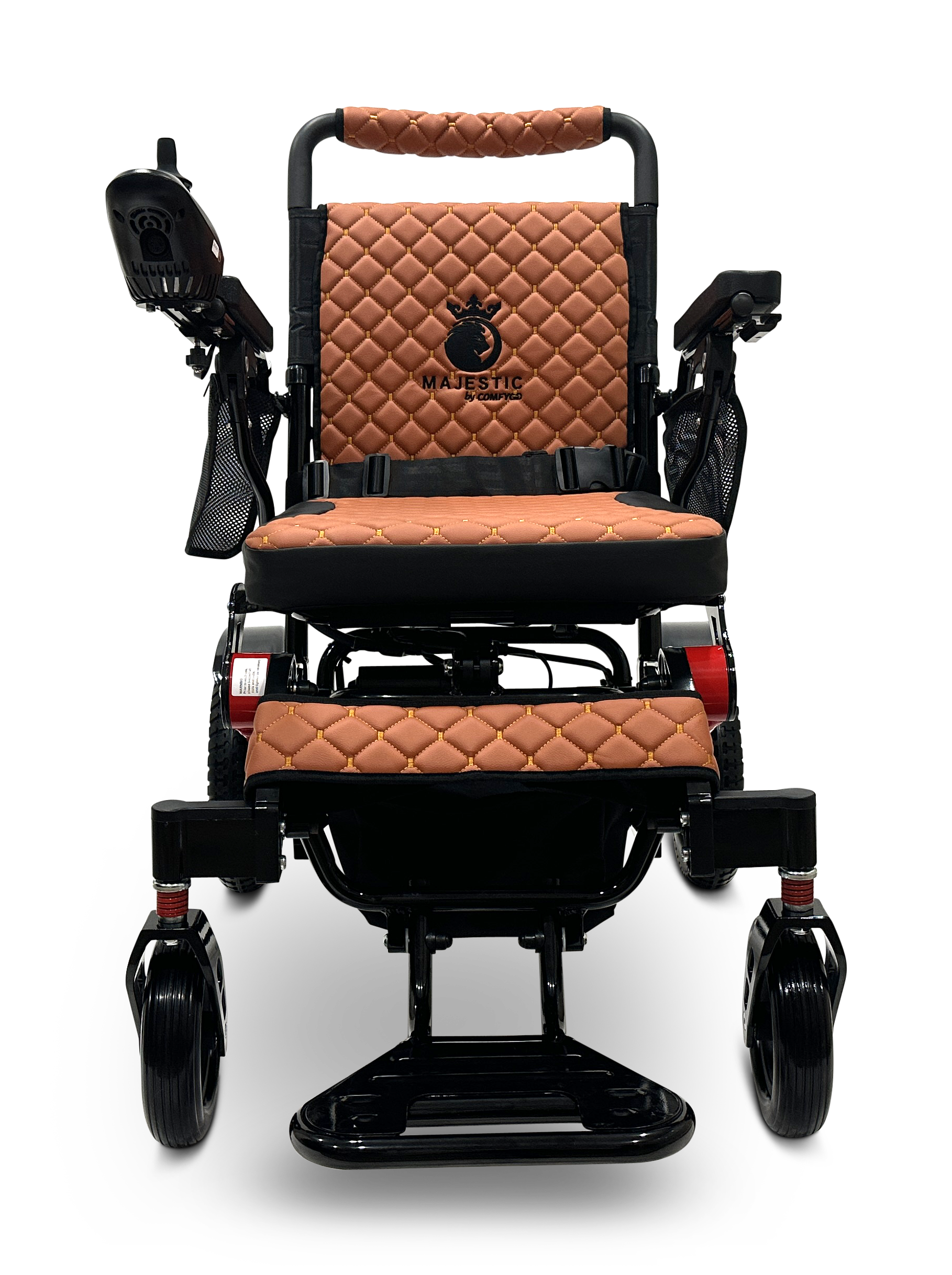 MAJESTIC IQ-7000 Auto Folding Remote Controlled Electric Wheelchair Black & Red Taba