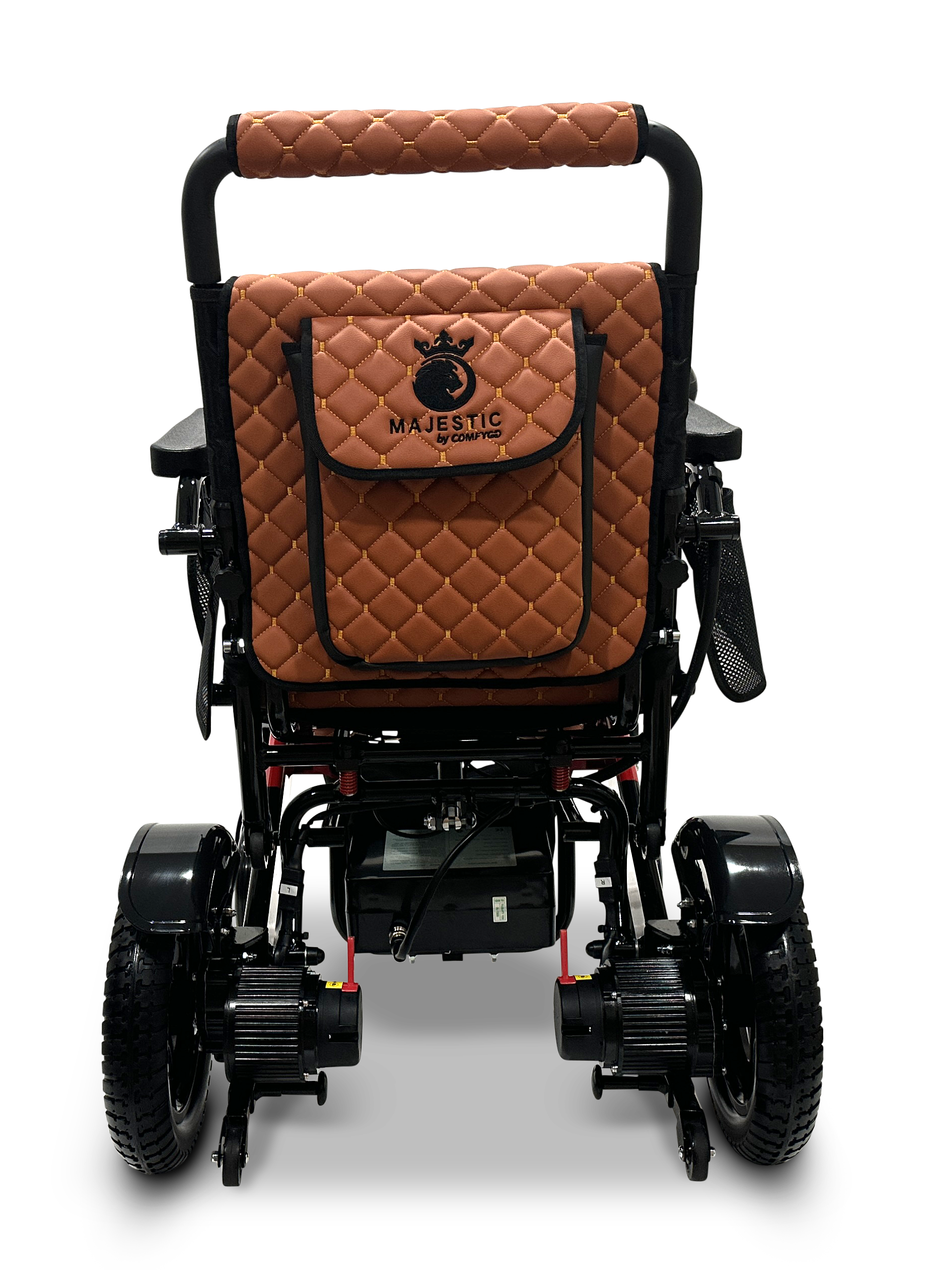 MAJESTIC IQ-7000 Auto Folding Remote Controlled Electric Wheelchair Black & Red Taba