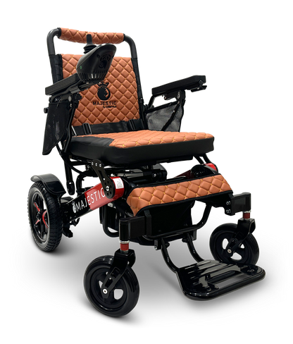 MAJESTIC IQ-7000 Auto Folding Remote Controlled Electric Wheelchair Black & Red Taba
