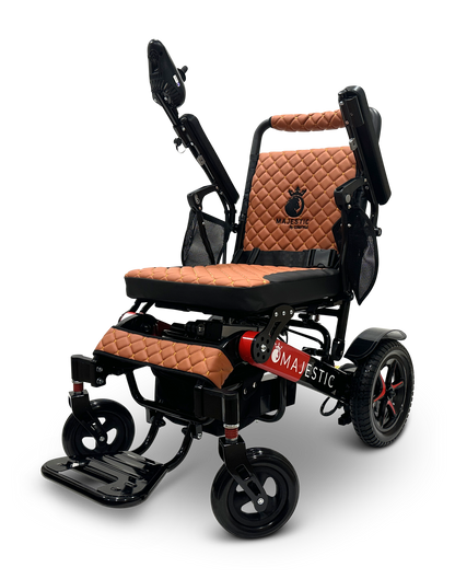MAJESTIC IQ-7000 Auto Folding Remote Controlled Electric Wheelchair Black & Red Taba