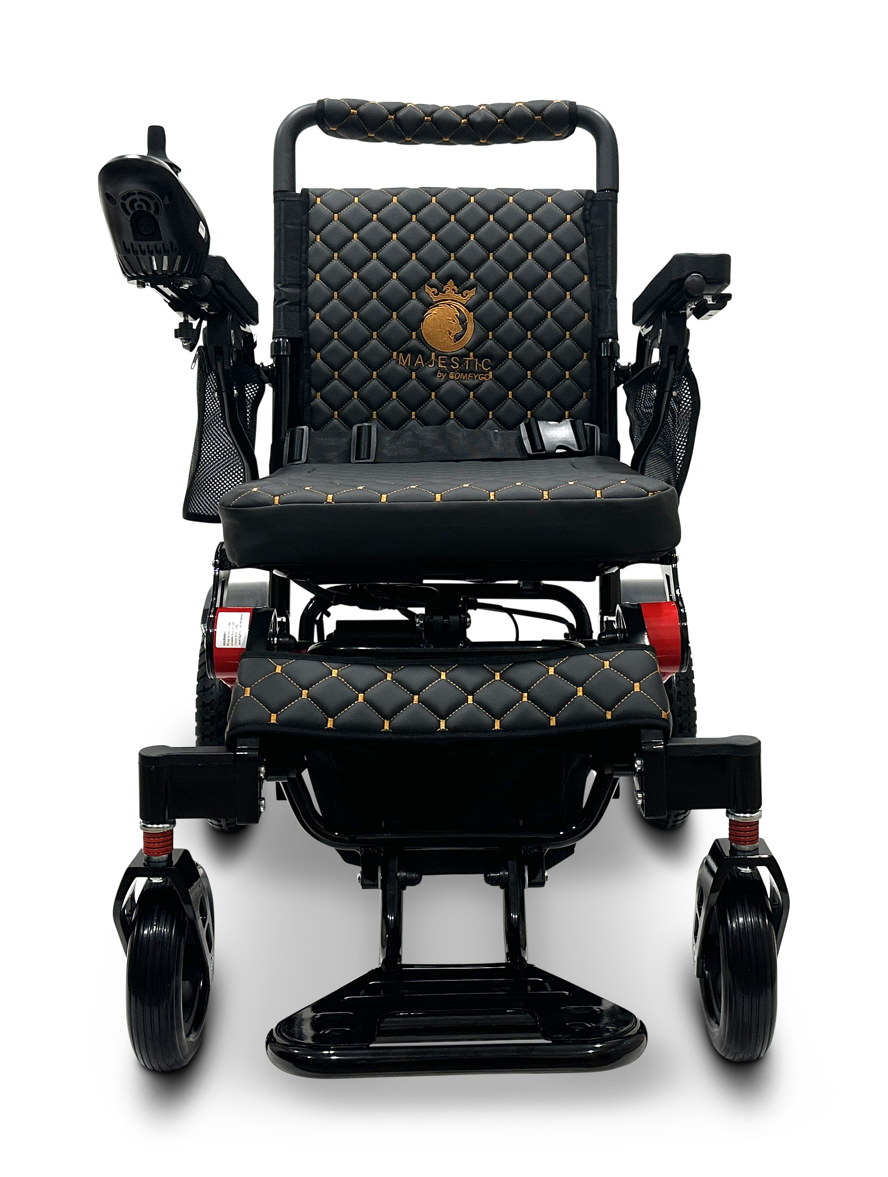MAJESTIC IQ-7000 Auto Folding Remote Controlled Electric Wheelchair Black & Red Black