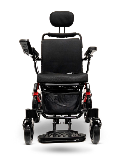 MAJESTIC IQ-9000 Auto Recline Remote Controlled Electric Wheelchair Black & Red Standard