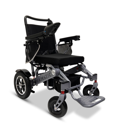 MAJESTIC IQ-7000 Auto Folding Remote Controlled Electric Wheelchair Silver Standard