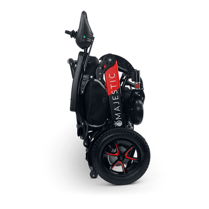 MAJESTIC IQ-7000 Auto Folding Remote Controlled Electric Wheelchair Black & Red Standard