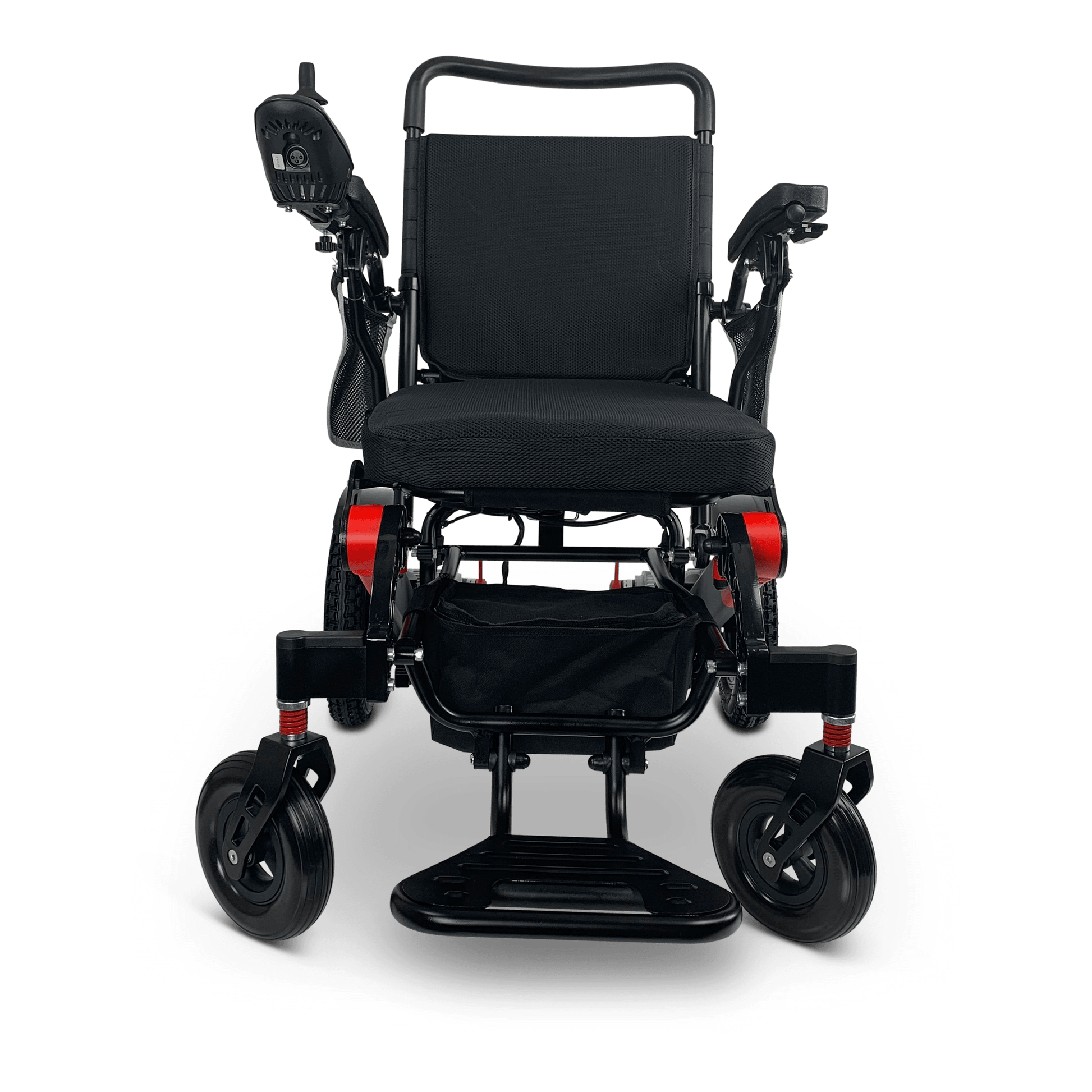 MAJESTIC IQ-7000 Auto Folding Remote Controlled Electric Wheelchair Black & Red Standard