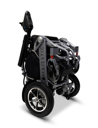 MAJESTIC IQ-7000 Auto Folding Remote Controlled Electric Wheelchair Silver Standard