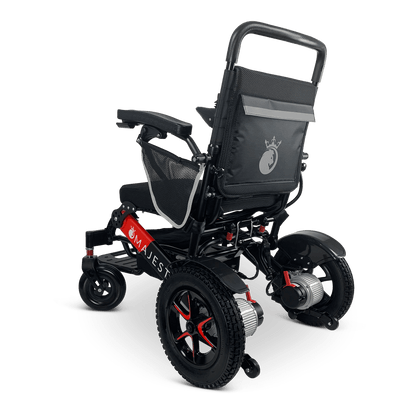 MAJESTIC IQ-7000 Auto Folding Remote Controlled Electric Wheelchair Black & Red Standard