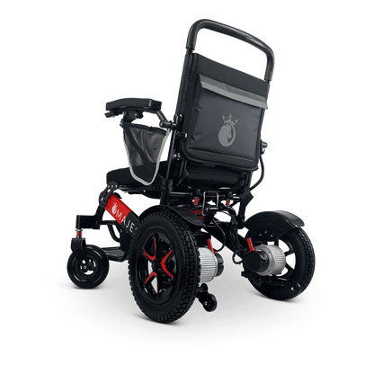 MAJESTIC IQ-7000 Auto Folding Remote Controlled Electric Wheelchair Black & Red Standard