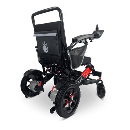 MAJESTIC IQ-7000 Auto Folding Remote Controlled Electric Wheelchair Black & Red Standard